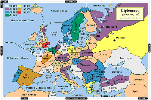 Standard Diplomacy Map